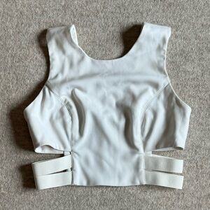 Astrid white cut out crop top